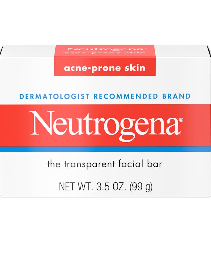 Neutrogena Glycerin Soap Bar for Acne-Prone Skin, Dye-Free, Non-Comedogenic