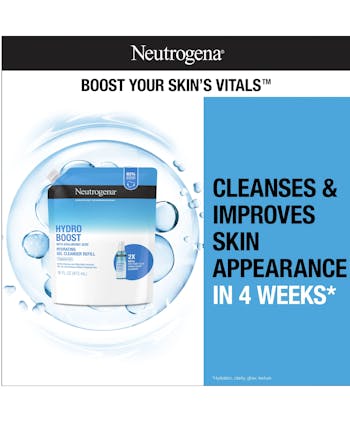 Neutrogena Hydro Boost Cleansing Gel, Fragrance Free, Refill Pouch