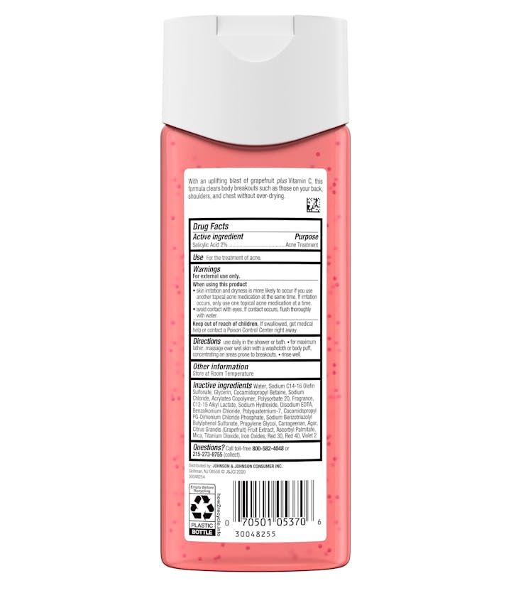 Body Clear&reg; Pink Grapefruit Salicylic Acid Acne Treatment Body Wash