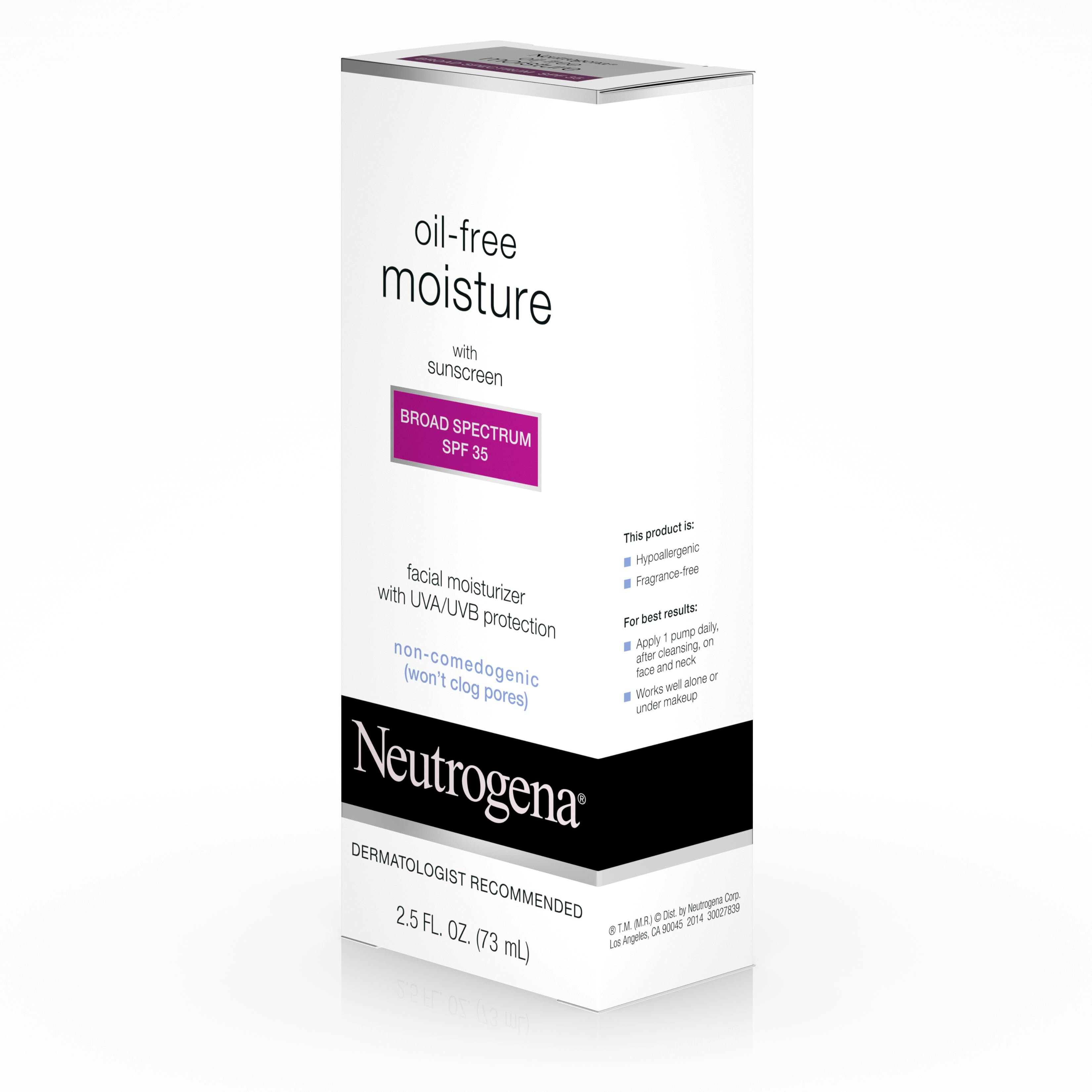 neutrogena oil free facial moisturizer with spf 35 sunscreen