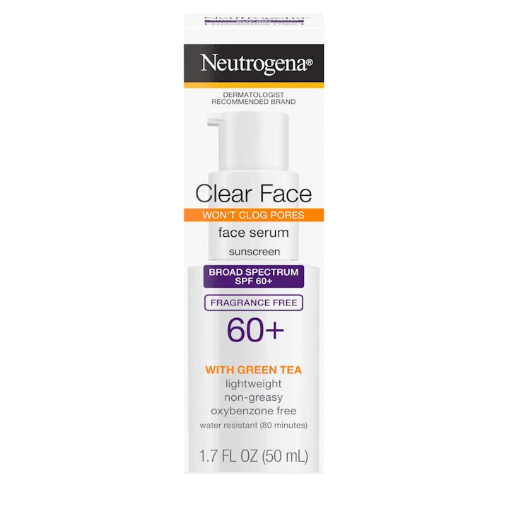 Neutrogena Neutrogena® Clear Face Serum Sunscreen with Green Tea Broad Spectrum SPF 60+ Fragrance Free