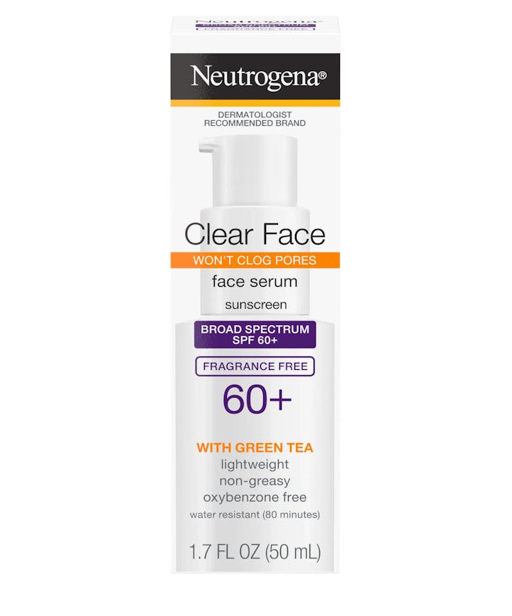Neutrogena Neutrogena® Clear Face Serum Sunscreen with Green Tea Broad Spectrum SPF 60+ Fragrance Free