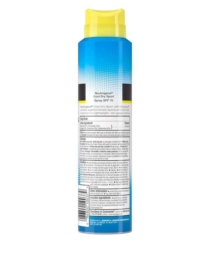 Cool Dry Sport Water-Resistant Sunscreen Spray, SPF 70, 5 oz
