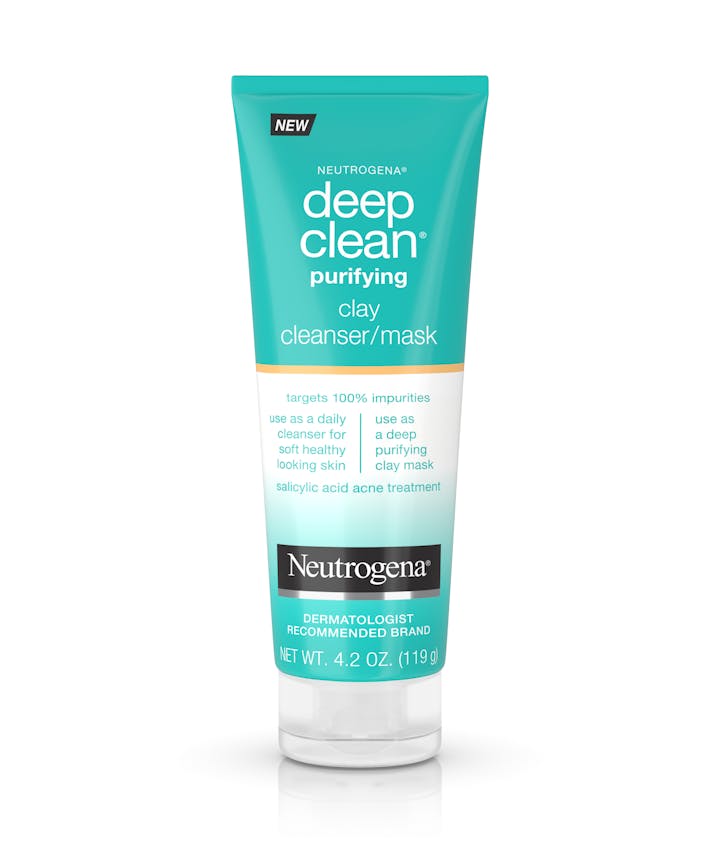 Neutrogena Deep Clean® Purifying Clay Mask & Cleanser With Salicylic Acid, Non-Comedogenic