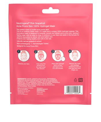 Neutrogena&reg; Pink Grapefruit Acne Prone Skin 100% Hydrogel Mask