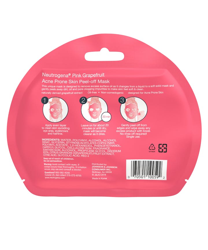 Neutrogena&reg; Pink Grapefruit Acne Prone Skin Peel Off Mask