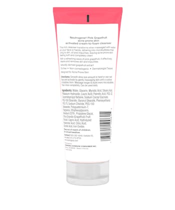 Neutrogena&reg; Pink Grapefruit Acne Prone Skin Activated Cream-to-Foam Cleanser