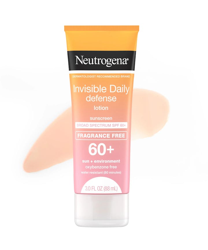 Neutrogena&reg; Invisible Daily&trade; Defense Sunscreen Lotion, Broad Spectrum SPF 60+, Fragrance Free