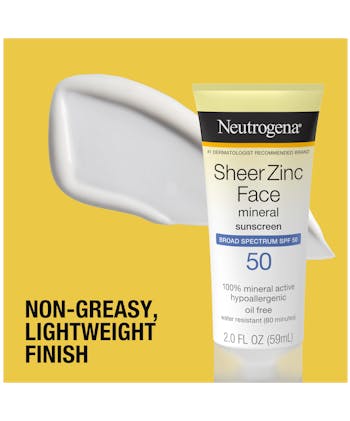 Sheer Zinc Face Dry-Touch Sunscreen Broad Spectrum SPF 50 For Sensitive Skin