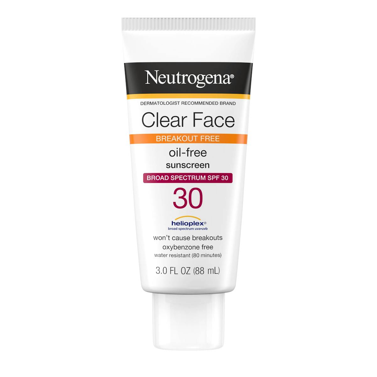Clear Face Break-Out Free Liquid Lotion Sunscreen Broad Spectrum SPF 30