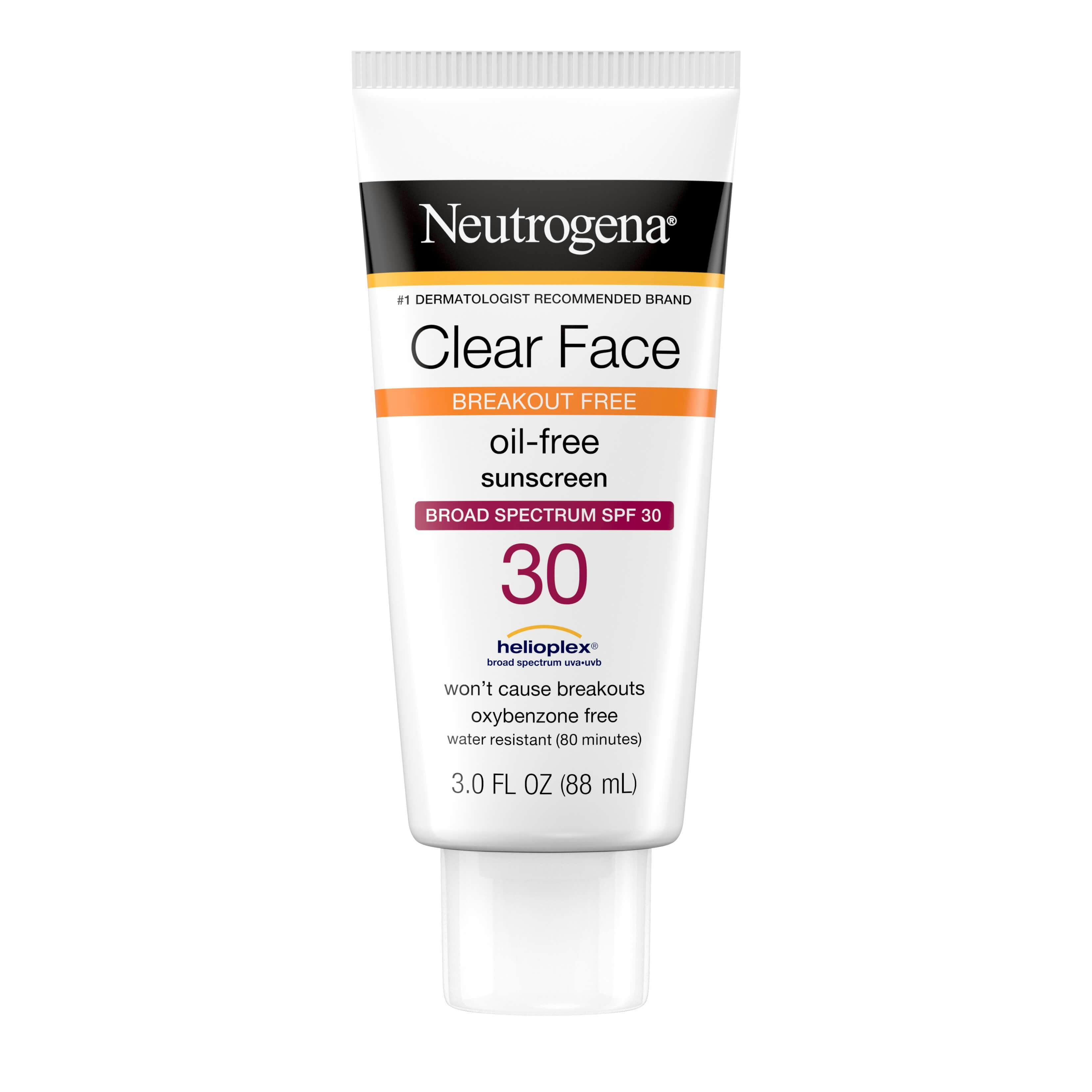 Clear Face Break-Out Free Liquid Lotion Sunscreen Broad Spectrum SPF 30