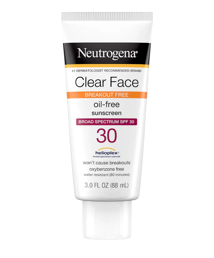 Neutrogena Clear Face Break-Out Free Liquid Lotion Sunscreen Broad Spectrum SPF 30