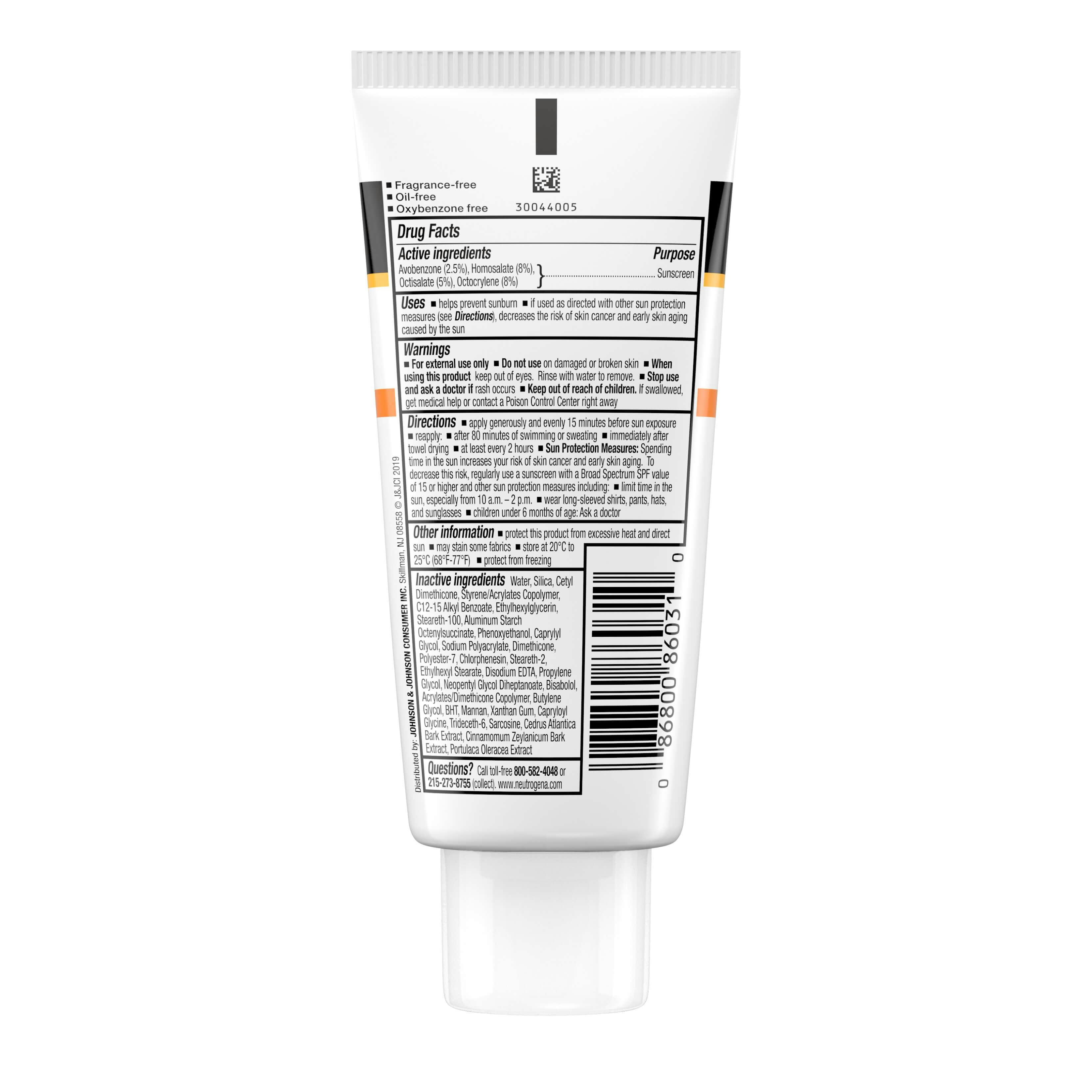 neutrogena unscented sunscreen