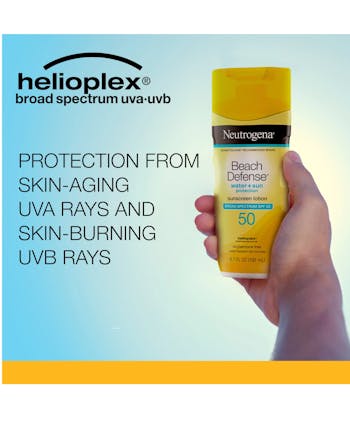Beach Defense&reg; Water + Sun Protection Sunscreen Lotion Broad Spectrum SPF 50