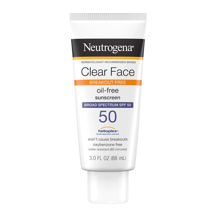 Neutrogena Clear Face Break-Out Free Liquid Lotion Sunscreen Broad Spectrum SPF 50