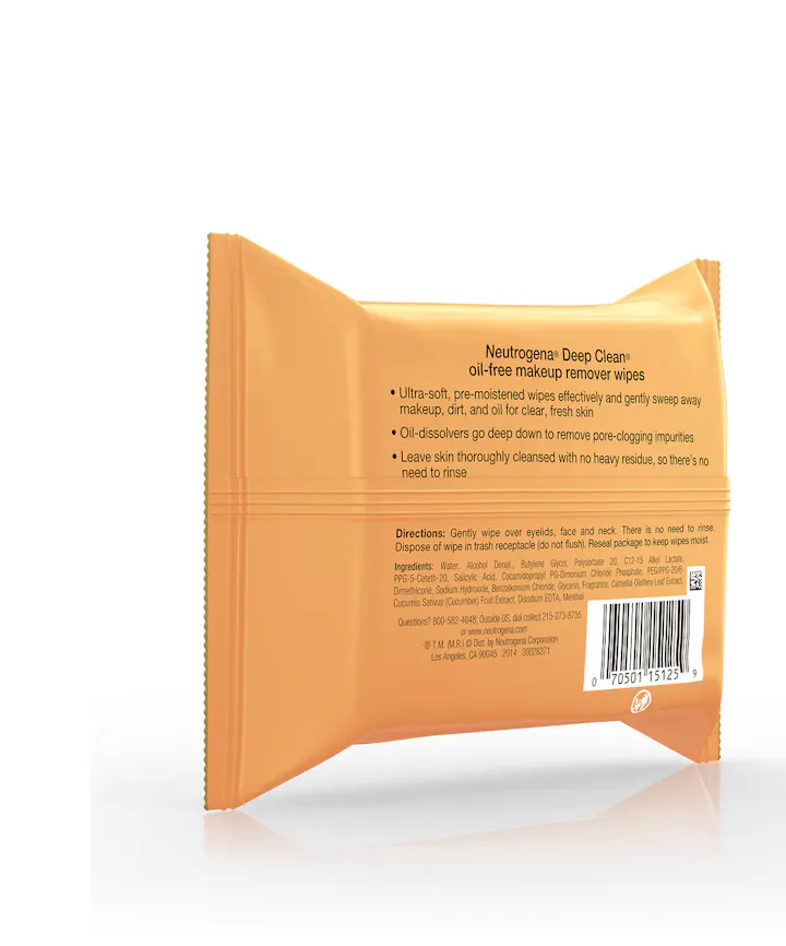 Deep Clean&reg; Oil-Free Makeup Remover Cleansing Wipes
