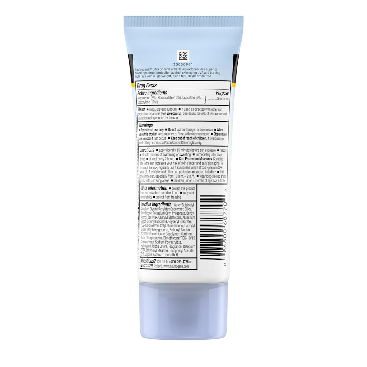Neutrogena Ultra Sheer Dry-Touch Sunscreen Lotion Broad Spectrum SPF 70, 3  fl oz - Gerbes Super Markets