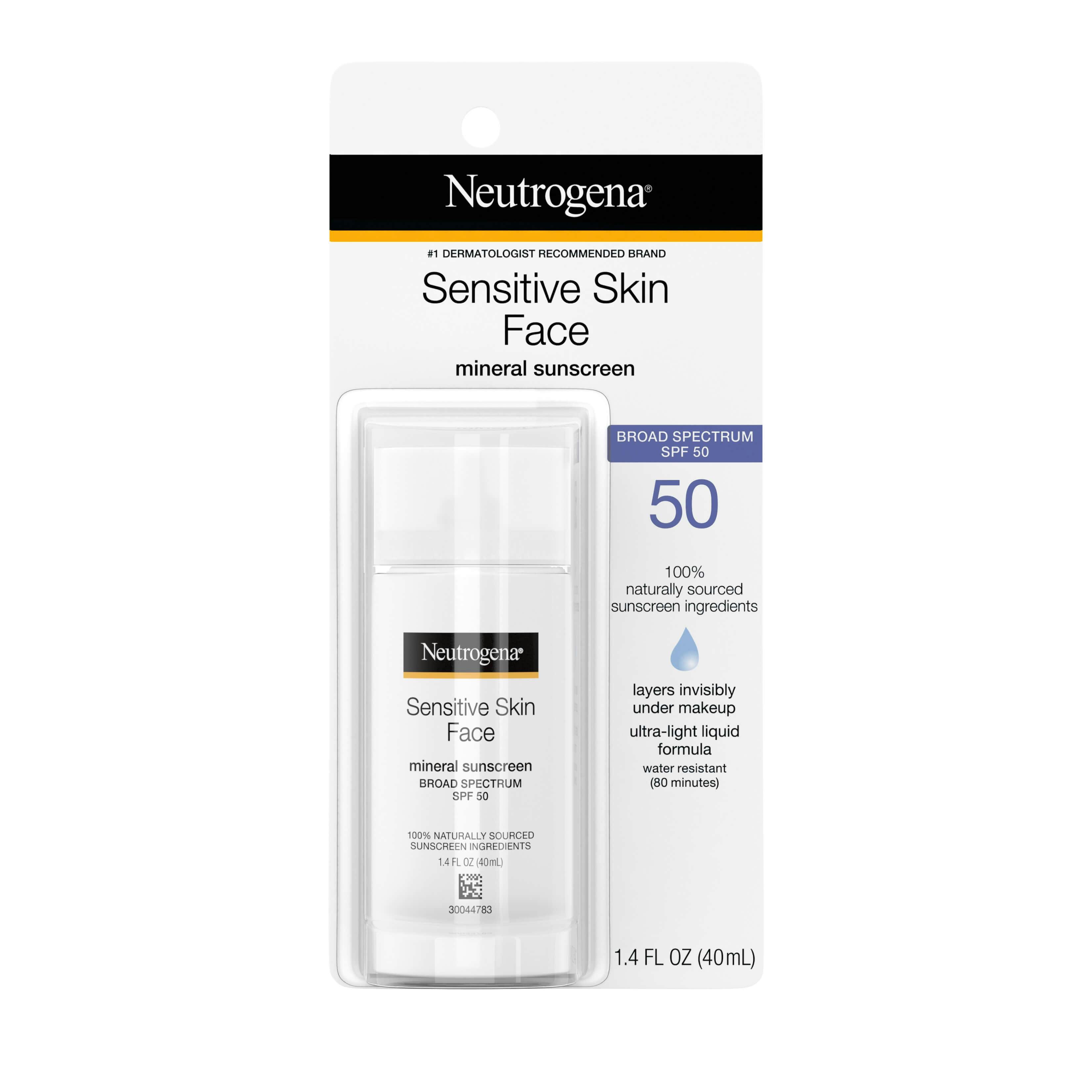 sensitive skin sunscreen neutrogena