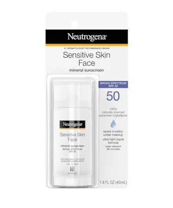 Neutrogena&reg; Sensitive Skin Face Liquid Sunscreen Broad Spectrum SPF 50