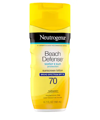 Beach Defense&reg; Water + Sun Protection Oxybenzone-Free Sunscreen Lotion Broad Spectrum SPF 70