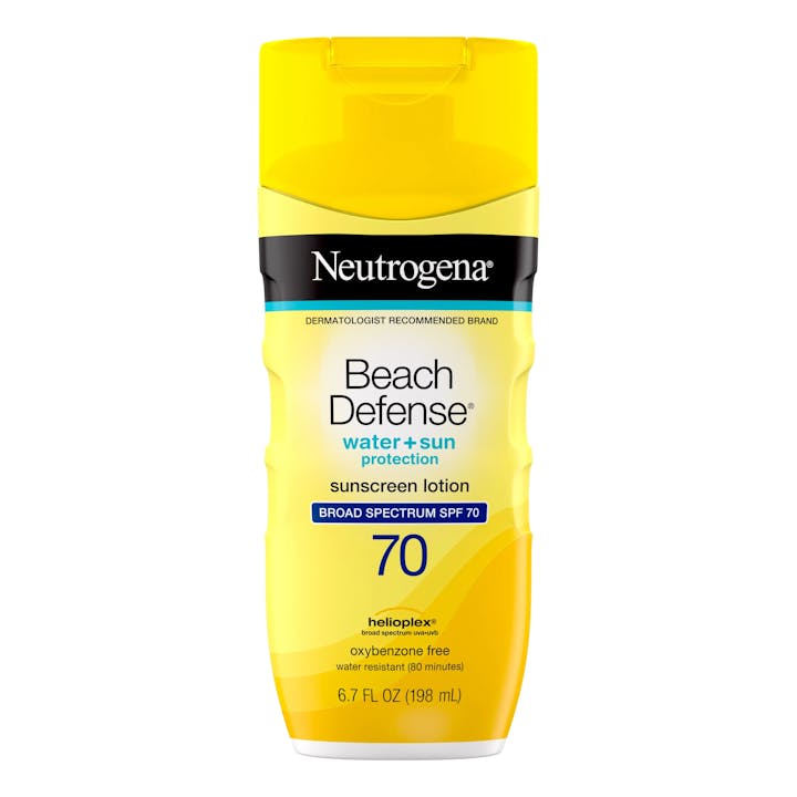 Neutrogena Beach Defense® Water + Sun Protection Oxybenzone-Free Sunscreen Lotion Broad Spectrum SPF 70