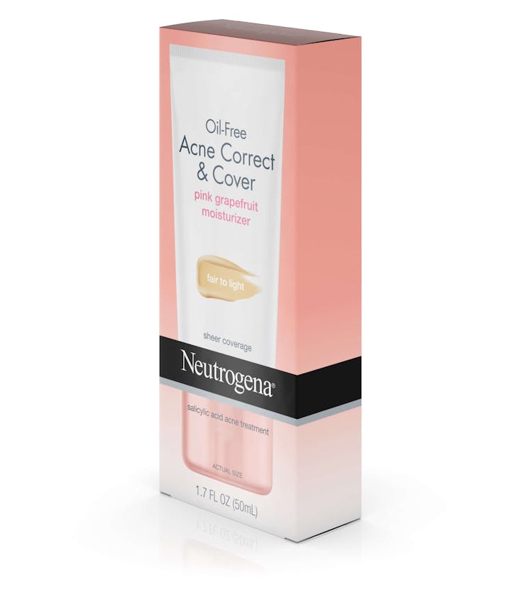 Oil-Free Acne Correct &amp; Cover Pink Grapefruit Moisturizer